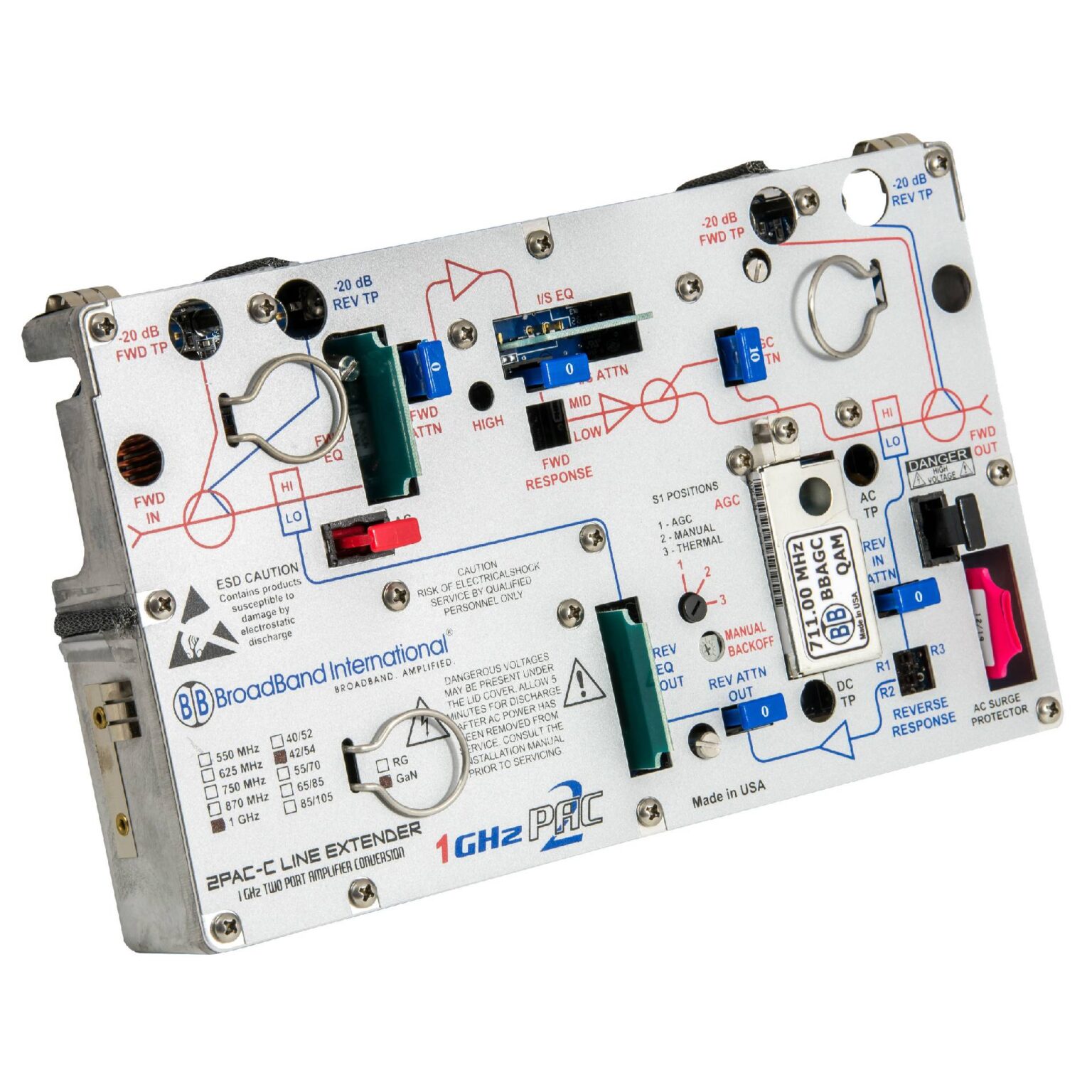 Line Extender, 1 GHz, 2PAC-C, for ARRIS®/C-COR® – Broadband International